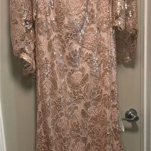 Elegant Tadashi Shoji Sequin Floral Dress